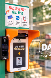 다이클로 무인 매장 출입 키오스크